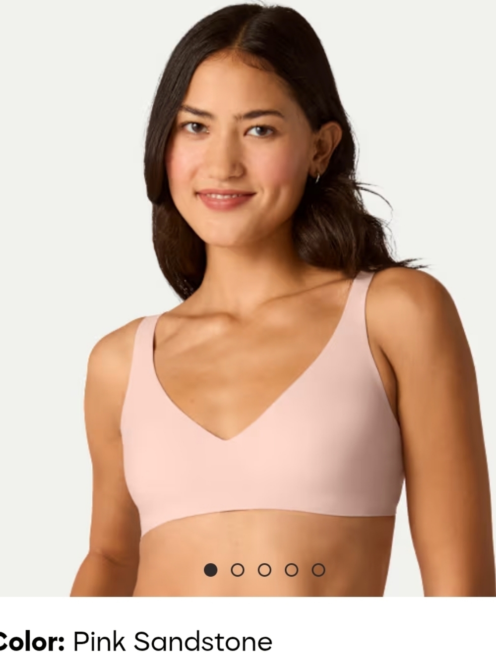Bombas Pink Sandstone Wireless V-Neck Bralette